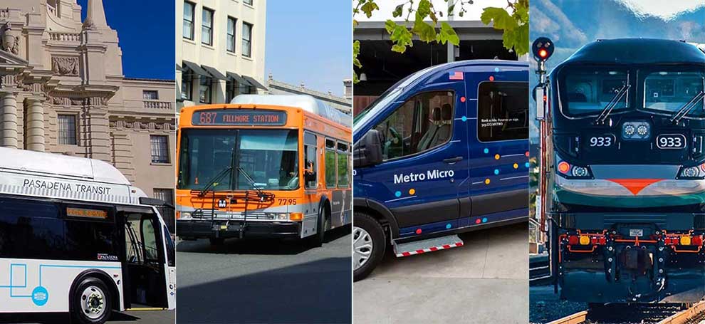 Local buses and trains