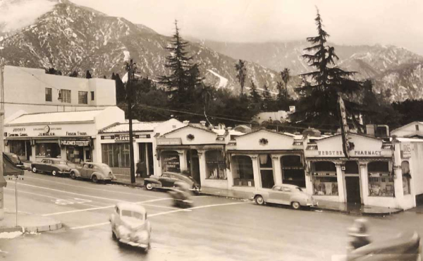 a black and white photo of old Altadena
