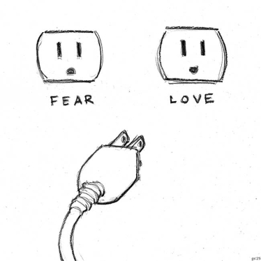 Two plugs, one for love and one for hate