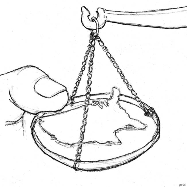 the map of the U.S. weighed