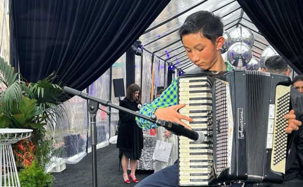playing accordion