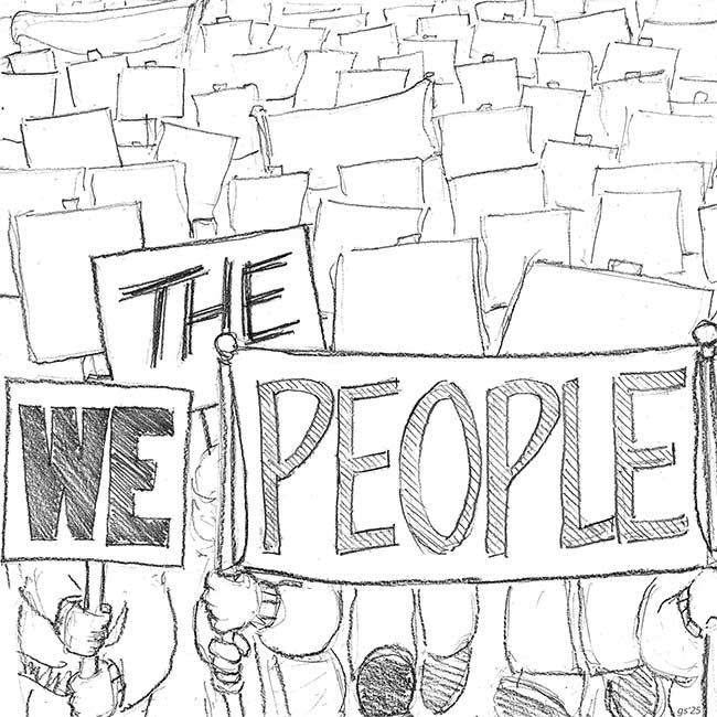 "we the people" sign