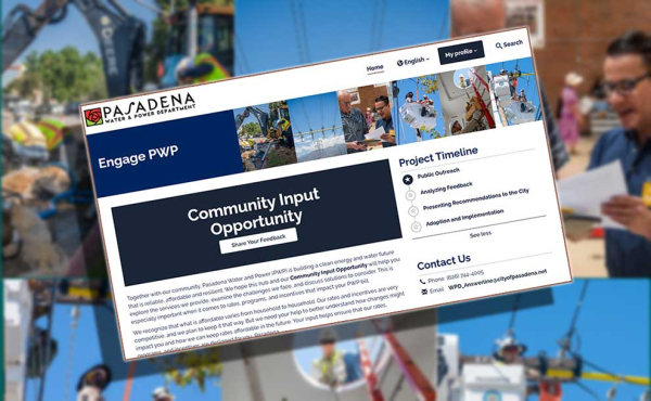 front page of a website