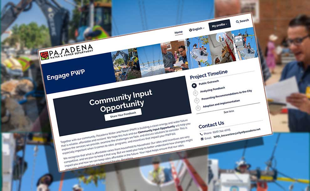 front page of a website