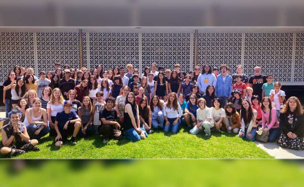 students posing for photo