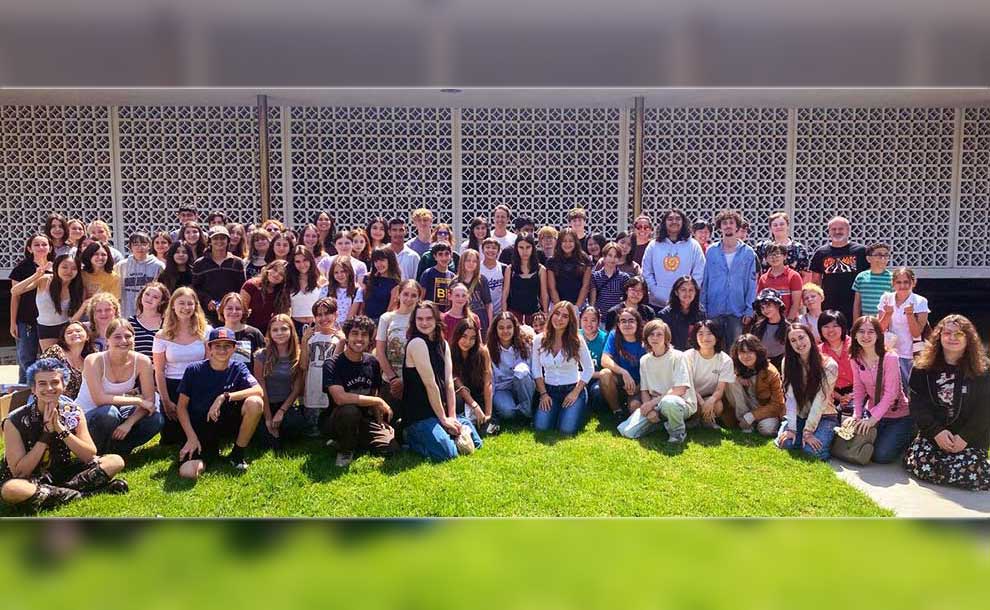 students posing for photo