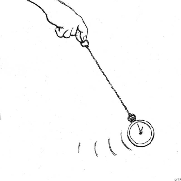 pocket clock being swung