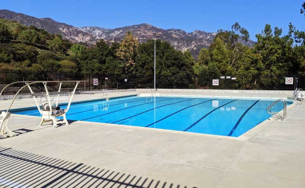 a pool at a park