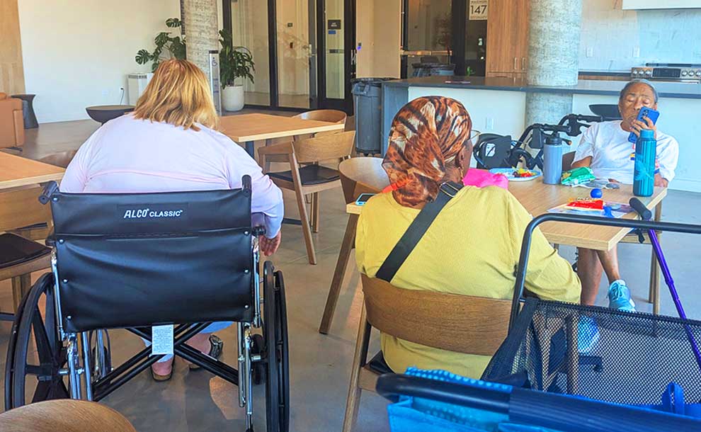 resident on wheelchair