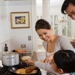 mom with husband and kid