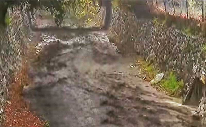 flooding in a canyon