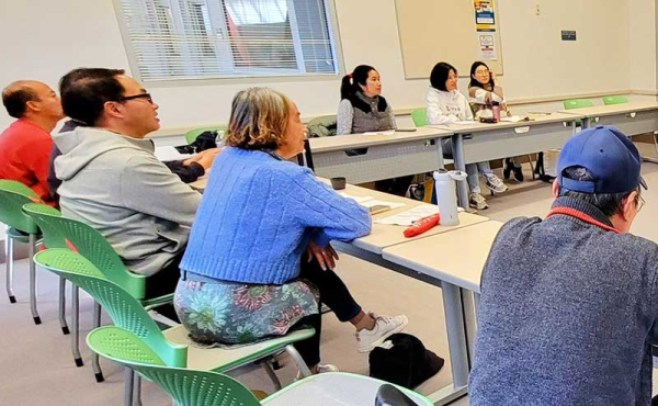 people attending a lecture
