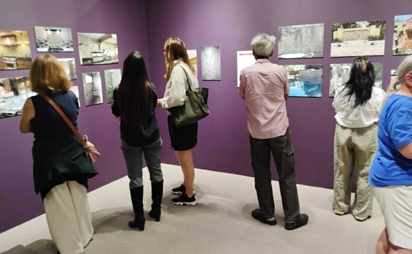 viewing an exhibit