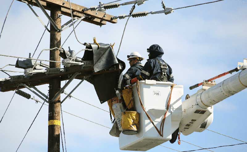 crew on a cherry picker