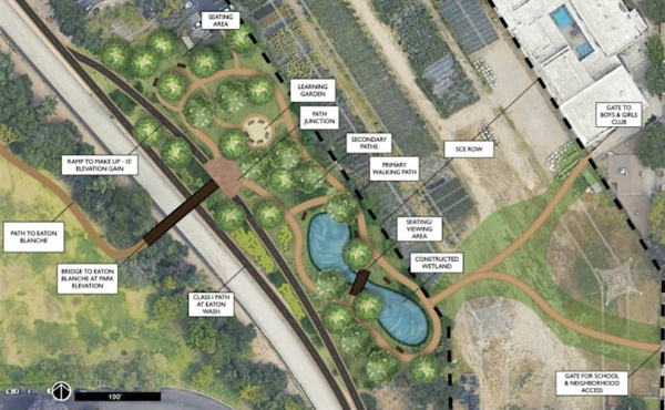 Trail the Eaton Wash Stormwater Capture Garden Project