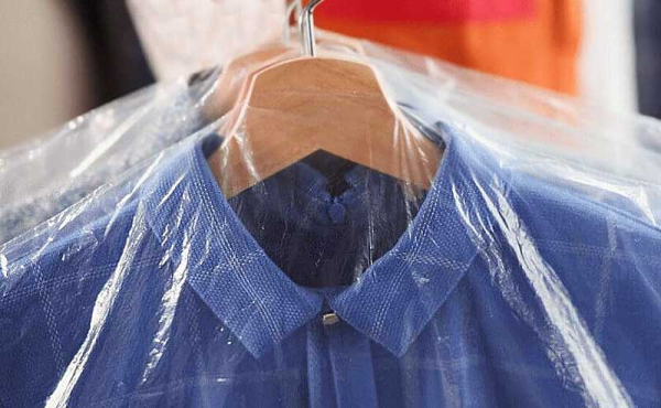 shirts in plastic covers