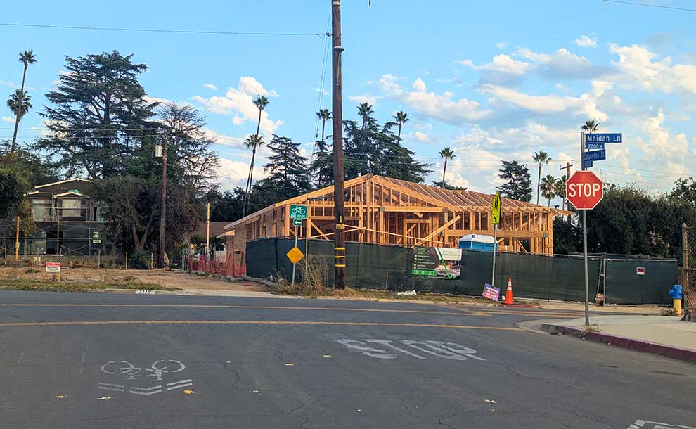 a new house being constructed