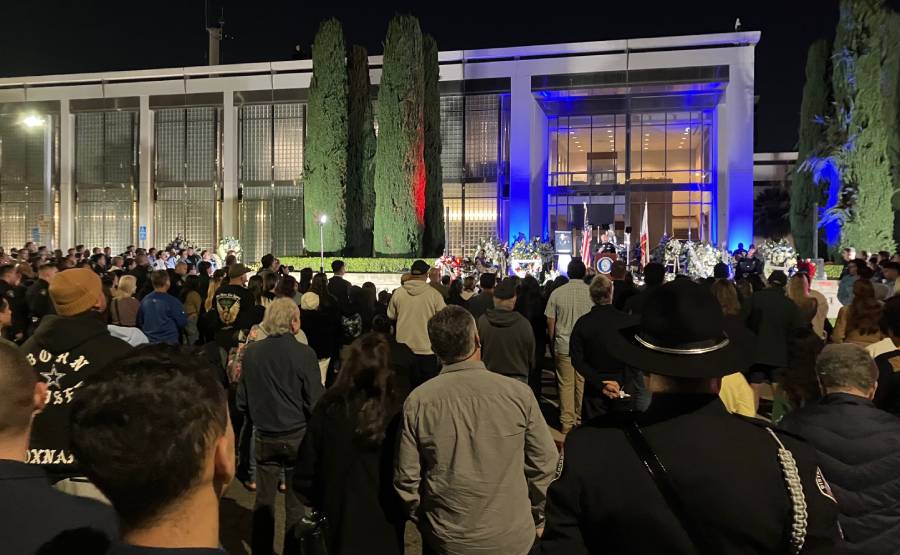 people attending vigil