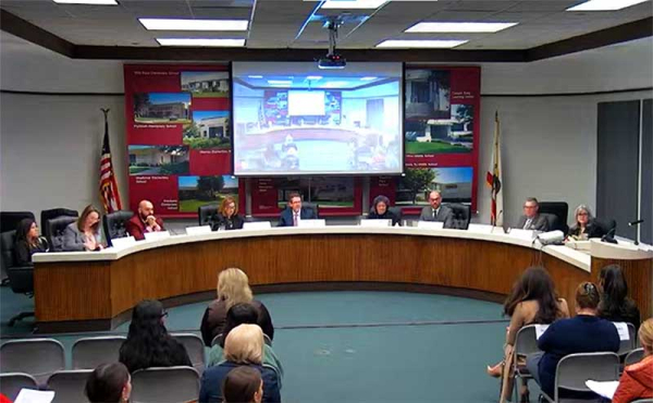 Monrovia school board meeting