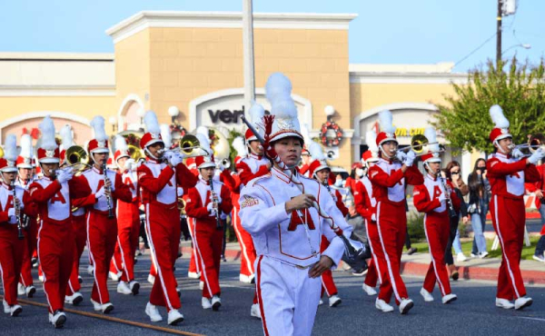 A band marching