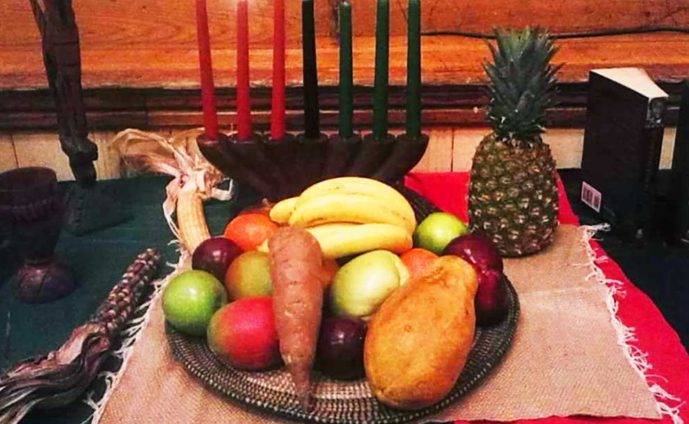 fruit plate and candles