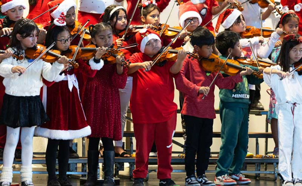 students playing music