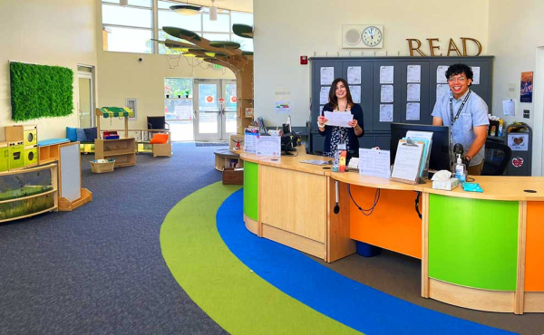 entrance to a branch linrary