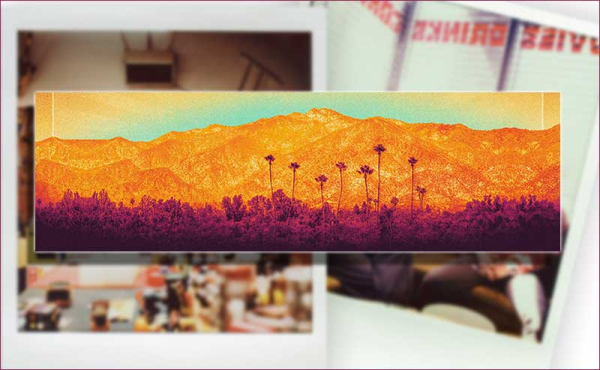 Posterized photo of SG mountains