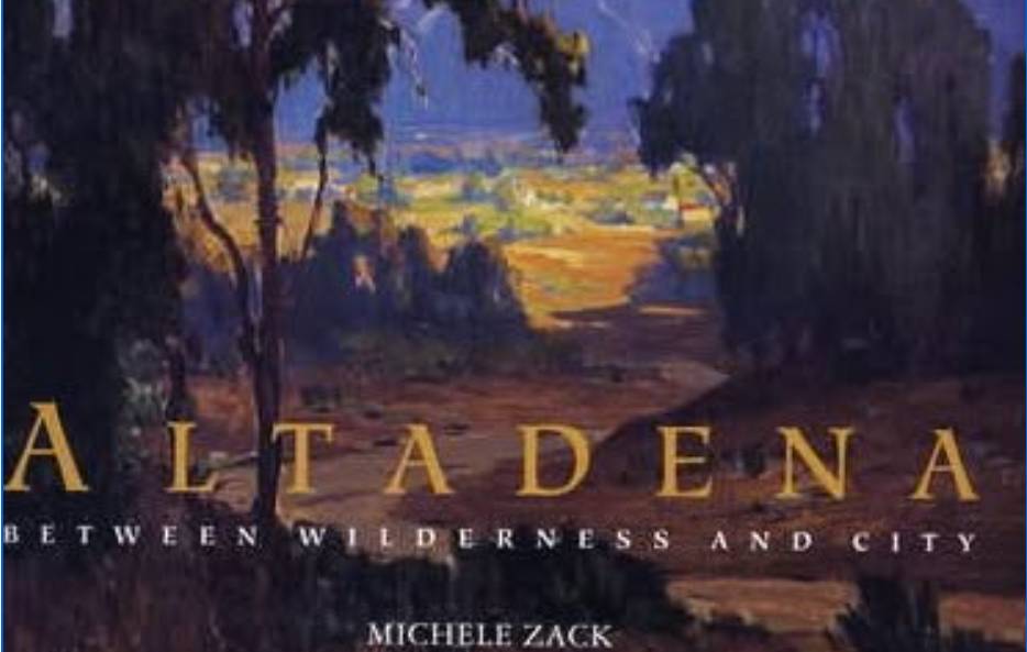 illustration of Altadena valley with book title words along bottom