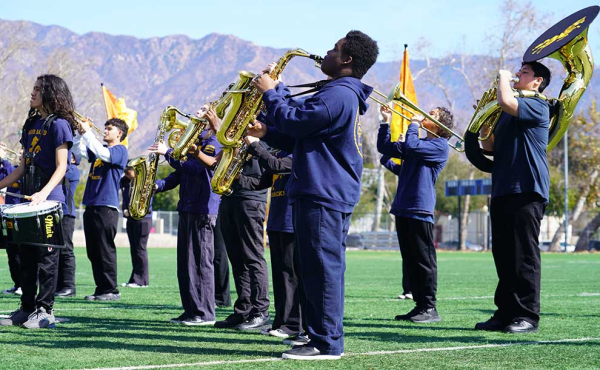 students playing music