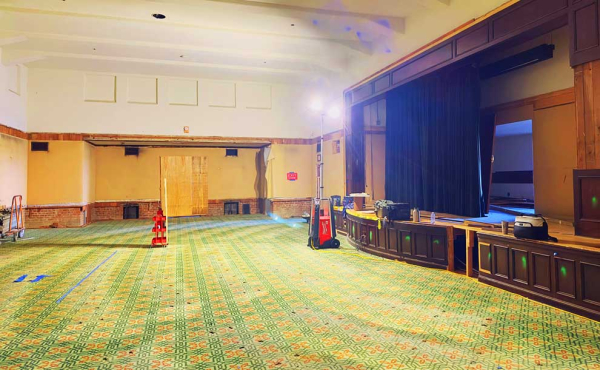 construction and a stage area