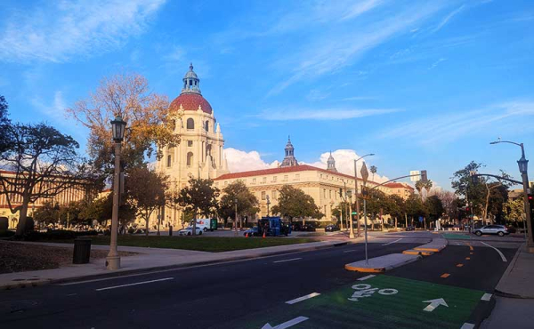 a majestic building during winter time