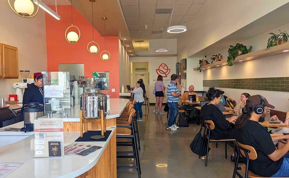 customers at a coffee shop
