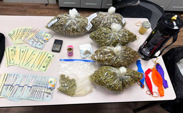 money and bags on a table