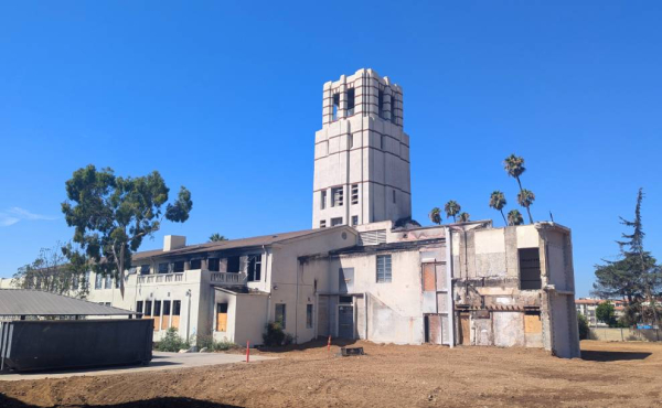 a campus cleaned of debris