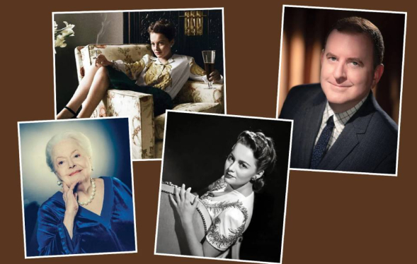 old photo album style pictures of one man and one woman at three different ages