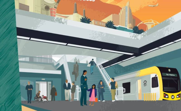 rendering of a train station