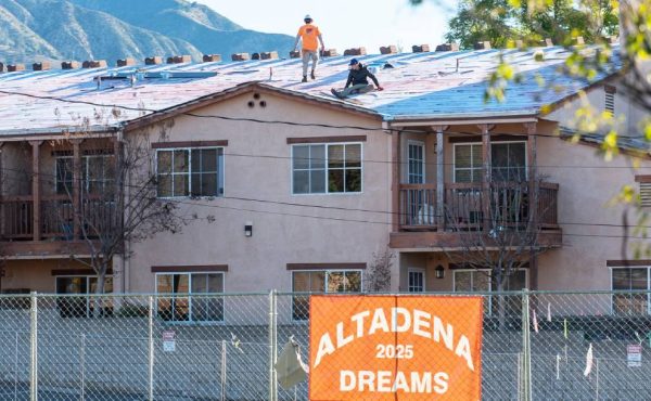 construction workers building in Altadena