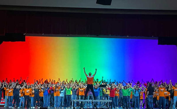 student singers on stage