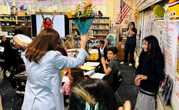 teacher in a classroom